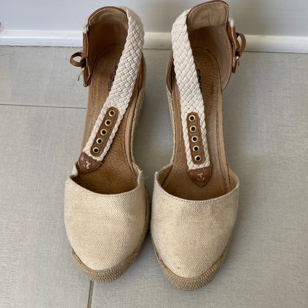 Sperry Top Sider Espadrilles in canvas gold fleck